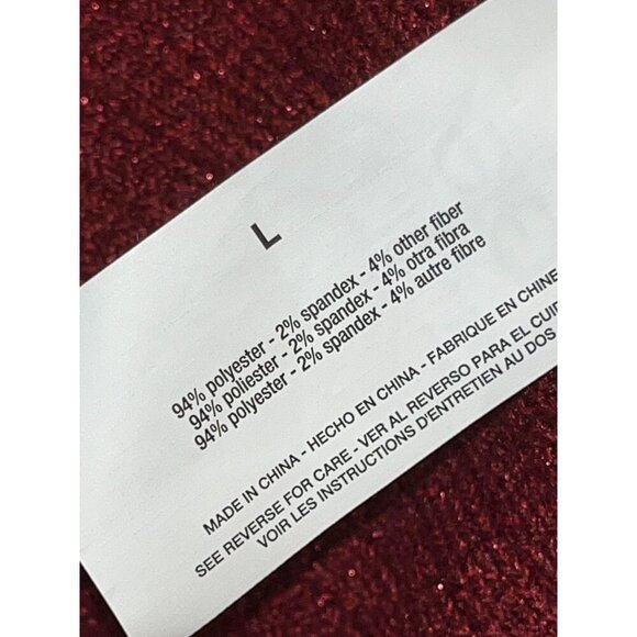 NWT Nine West Lurex V-Neck Sweater Dress Syrah Womens size Large - Picture 8 of 8